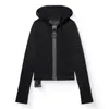 Sudadera con Capucha y Cremallera Y2K Venta al por mayor Transfronteriza Europea y Americana Personalizada Cremallera Grande Bloques de Color Corte Ajustado Sudadera con Capucha Color Sólido