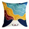 Funda de Almohada Impresionista Artística Cojín Lumbar con Estampado Abstracto de Picasso, Cojín Decorativo para Sofá Estilo Europeo