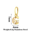 Nuevo Colgante de Acero Inoxidable Letra Zirconia Venta Caliente Accesorios para Collares Pendientes DIY 26 Dijes de Letras Inglesas A-Z