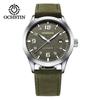 Relógio Masculino Mecânico Automático OCHSTIN Augusten Classic com Mostrador Grande e Pulseira de Couro Tendência Casual para Negócios