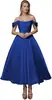 Vestido de Cetim Ombro a Ombro para Comércio Exterior e Vendas Transfronteiriças, Adequado para Noivado, Casamento, Festa de Noiva, Banquete e Vestido de Noite