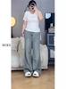 Jeans de Pierna Ancha Bordados Vintage Lavados Nuevos de Otoño talla extra mm Cuerpo Forma de Pera Adelgazantes Pantalones Rectos Sueltos
