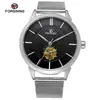 Forsining Movimiento Mecánico Automático Moda Masculina Casual Simple Correa de Malla Tejida Reloj Mecánico Venta al por Mayor Otro