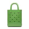Bolsa de Gelatina de PVC Novo Modelo 2024 Moda DIY Transfronteiriça Bolsa Feminina Perfurada Cor Macaron Bolsa Cesta de Praia