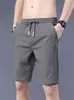 Pantalones Cortos Elásticos de Verano para Hombre, Marca de Moda, Delgados, Sueltos, Casuales, Deportivos, Pantalones de Cinco Puntos, Pantalones de Longitud Media de Moda para Hombre para la Playa