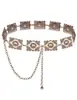 Cadena de cintura ovalada vintage transfronteriza europea y americana para mujer, cinturón de cadena de metal moderno y versátil para combinar con suéteres, disponible para venta al por mayor