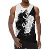 Chaleco informal sin mangas con estampado digital de animales para hombre, de tela de malla nueva, de comercio exterior transfronterizo