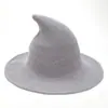 Sombrero de Mago de Hilo de Algodón, Sombrero de Bruja de Halloween Tejido Más Vendido de Amazon, Sombrero Mágico Plegable con Ala Grande