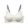 Nova lingerie esportiva sem costura, suporte macio, cor contrastante, push-up, costas bonitas, alça em V, sutiã push-up para menina