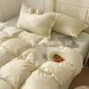 2026 Nuevo Juego de Ropa de Cama de Algodón Lavado Juego de Cuatro Piezas Raya Botón Hogar Dormitorio Juego de Cuatro Piezas Lavable a Máquina Todas las Estaciones Universal