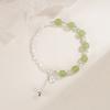 Pulsera de plata rota de jade hetiano para mujer 2023, nueva pulsera de pareja rota de plata con cuentas de jade de imitación.