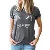 Primavera 2020 venta caliente transfronteriza AliExpress camiseta estampada suelta de cuello redondo con estampado de leopardo moda top casual combinable para mujer