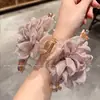 Grampo de Cabelo Flor Rosa de Renda Estilo Doce e Suave para Mulheres, Novo Presilha Tubarão de Cristal de Luxo Leve, Acessório de Cabelo Penteado de Alta Qualidade