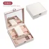 Caja de Joyería Festival de Medio Otoño Caja de Joyería de Gran Capacidad Exclusiva con Logo de Marca Caja de Joyería Ligera de Lujo PU Caja de Almacenamiento de Joyería