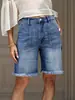 Jeans rectos versátiles de ajuste ceñido, lavados intensos, para mujer, europeos y americanos, más vendidos en Amazon, y shorts de exportación