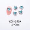 Joias para unhas em formato de coração amor Cruz estrela coração de pêssego Dia dos Namorados acessórios diy joias de liga de diamante joias de diamante para unhas