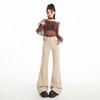 Naranja Infantil # Vaqueros Acampanados Elásticos Casuales Simples para Mujer, Corte Ajustado, Favorecedores, Levanta Glúteos, Pantalones de Boca de Campana Versátiles