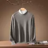 Suéter de lana pura para hombre, cuello redondo, nuevo estilo otoño/invierno, corte holgado, cálido, tejido, adecuado para uso business casual, y se puede usar como prenda interior.