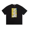 San Miguel Americano Vintage Desgastado Lavado Retro Camiseta de Verano Holgada de Manga Corta para Hombre y Mujer Marca de Moda