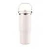 Taza de Coche Portátil de Mismo Modelo Transfronteriza de 30 oz, Taza Aislada de Acero Inoxidable 304, Montaje en Coche, Taza Enfriadora de Hielo con Tapa de Popote para Exteriores