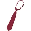 Vermelho vinho Camisa JK com Gravata Menina Preguiçosa Sem Botões DK Estudante Masculino Estilo Universitário Gravata Pequena Cor Sólida Vermelha Gravata Borboleta