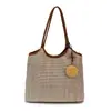 Bolso Tejido de Verano de Alta Gama Estilo Francés, Bolso de Mano Tejido Nuevo de Gran Capacidad, Bolso Tote Casual para Hombro