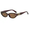 Gafas de Sol Pequeñas con Montura Transparente Estilo Ojo de Gato Estilo Callejero Europeo y Americano Gafas Unisex Versátiles de Moda Tendencia 206 D110