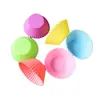 Forma de Silicone para Bolo Cor Redonda 7cm Mafen Cup, Forma de Silicone para Torta de Ovos, Copo de Silicone para Pudim e Bolo