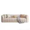 Juego de sofá lineal minimalista estilo crema para sala de estar de casa, sillón de sofá para área de recepción y descanso de salón de belleza y casa de huéspedes nórdica