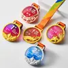 Medallas Creativas de Cristal para Concursos de Jardín de Infancia para Niños, Eventos Deportivos de Maratón y Campeones de Empresa; Medallas Metálicas Hechas a Medida
