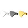 Pendientes sencillos de acero de titanio con forma de corazón de Japón y Corea del Sur, de acero inoxidable, geométricos, exquisitos y elegantes, venta directa de fábrica para mujeres.