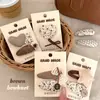 Nuevos pasadores de tela color café, versátiles y lindos, adecuados para niñas, elegantes pasadores para flequillo, pasadores laterales y elegantes accesorios para el cabello