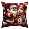 Textiles suaves para dormitorio: fundas de almohada con estampado de renos, árbol de Navidad y copo de nieve, fundas de cojín decorativas para sofá y dormitorio de Navidad, tela de felpa corta
