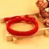 Pulseira de corda de mão tecida à mão com nó de diamante, segura, de boa sorte, ano de nascimento, presente para estudantes, pulseira de corda vermelha para homens e mulheres, pulseira para casais