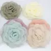 Grampo de Cabelo Flor de Camélia Tridimensional Flor Queimada Coreana Flor de Seda Organza Peônia Rosa de Tecido DIY Acessórios de Cabelo 6cm