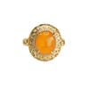 Anillo de Ámbar Natural Guan Yu Amarillo Miel Aceite de Pollo Cera de Abeja Anillo de Dedo Joyería para Mujer Venta al por Mayor Dropshipping S4101301L