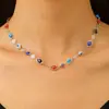 Pulseira Colar Coração Colorido Estilo Ins Europeu e Americano Liga Personalizada em Formato de Coração Pulseira Dopamina Pulseira Popular para Mulheres