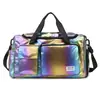 Bolsa de Viaje Portátil Bolsa Grande Estilo Coreano para Mujer Viaje de Corta Distancia al Aire Libre Viaje de Negocios Bolsa de Equipaje Bolsa Deportiva de Fitness Separada Seca y Húmeda