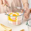 Taza de Vidrio Graduada Batidor de Repostería Comercial Colador Taza Especial Mango Antiescaldado Múltiples Especificaciones Taza Medidora de Cocina
