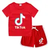 Conjunto de Camiseta de Manga Corta Redonda y Shorts de Verano para Niños 2026 Estilo Coreano Casual Absorbente de Sudor Color Caramelo Sudadera para Bebé
