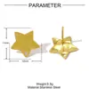 Brincos Estilo Ins Amor Estrela Flor DIY Aço Titânio Feminino Simples Geométrico Lua Oval Aço Inoxidável Acessórios de Joias