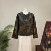 [Li's] Nueva chaqueta jacquard de estilo chino de alta gama, nueva colección otoño 2026, cuello redondo, top juvenil y elegante