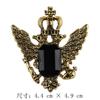 Lanhao Insignia Broche de Caballero Águila Voladora Lobo Estrella de Cinco Puntas Retro Pin Sencillo Accesorios Unisex Mayoreo