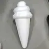Bola de poliestireno para Navidad (Cono Blanco Crudo de 14.5cm) Espuma de Embalaje Bola Helado