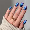 Unhas Curtas Usáveis, Adesivos de Unhas Postiças Francesas, Unhas Quadradas Curtas Simples e Populares Usáveis, Adesivos de Unhas Curtas, Adesivos de Manicure