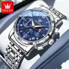 Reloj Marca Oulisi Modelo Nuevo Reloj Inteligente Digital Estilo Correa de Acero Cuarzo Luminoso Reloj para Hombre