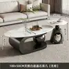 Mesa de centro ovalada de cristal templado con cristales de lujo ligero estilo italiano, creativa, para sala de estar, uso doméstico, con una estética de alta gama