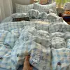 Algodón Puro Grado A para Mamá y Bebé Algodón en Bola Dibujos Animados Frescos Funda de Edredón Sábana Bajera Ropa de Cama para Dormitorio Estudiantil 4