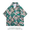Nueva Camisa de Flores Hawaiana de Cuello Cubano para Hombre de Manga Corta 2025 Verano Vacaciones en la Playa Camisa Japonesa Estampada Chaqueta