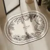 Tapetes de Piso de Lama Diatomácea Estilo Retro de Luxo Leve, Resistentes a Manchas e Fáceis de Cuidar, Absorventes para Porta de Banheiro Doméstico, Tapetes Antiderrapantes de Secagem Rápida